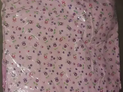 Lençol Solteiro Malha Rosa com elástico